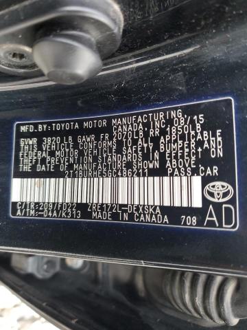 Photo 11 VIN: 2T1BURHE5GC486211 - TOYOTA COROLLA 