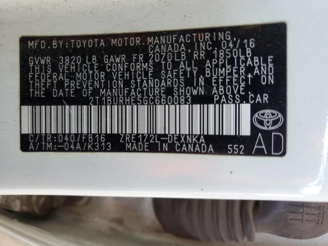 Photo 11 VIN: 2T1BURHE5GC660083 - TOYOTA COROLLA L 