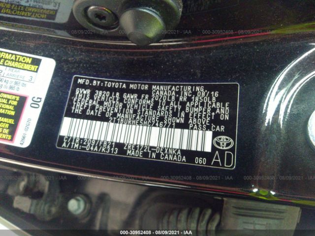 Photo 8 VIN: 2T1BURHE5HC746771 - TOYOTA COROLLA 