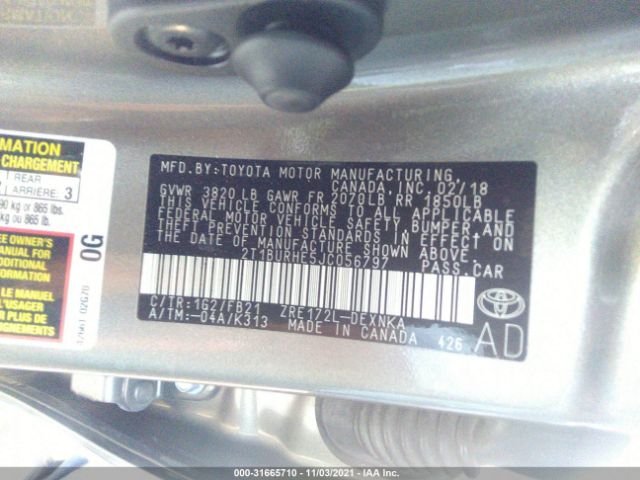 Photo 8 VIN: 2T1BURHE5JC056797 - TOYOTA COROLLA 