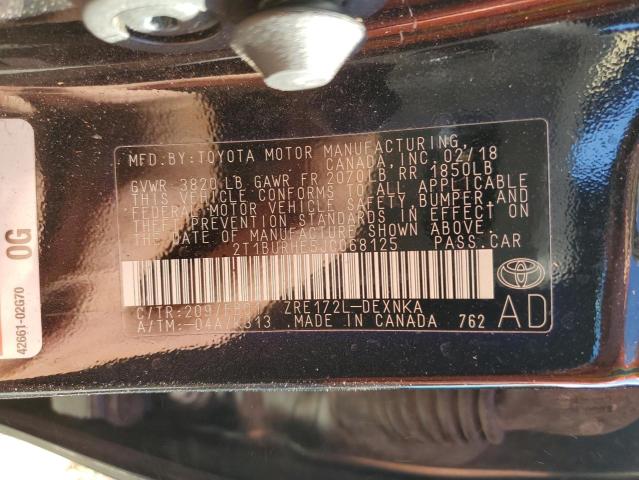 Photo 11 VIN: 2T1BURHE5JC068125 - TOYOTA COROLLA L 