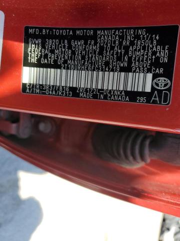 Photo 12 VIN: 2T1BURHE6FC314719 - TOYOTA COROLLA L 