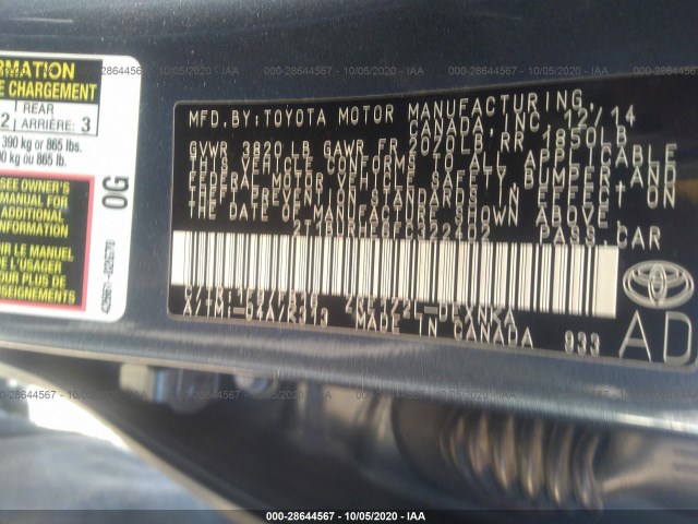 Photo 8 VIN: 2T1BURHE6FC322402 - TOYOTA COROLLA 