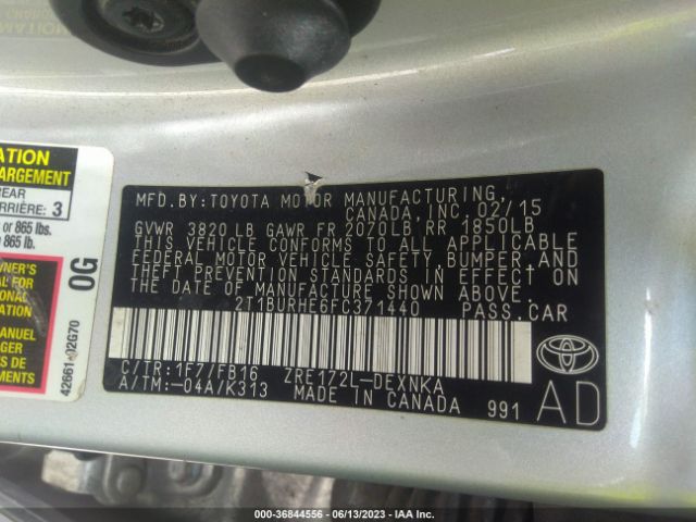 Photo 8 VIN: 2T1BURHE6FC371440 - TOYOTA COROLLA 