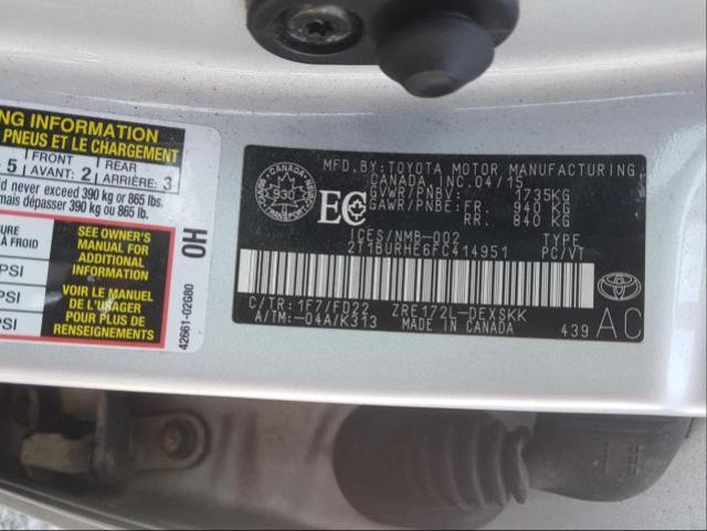 Photo 8 VIN: 2T1BURHE6FC414951 - TOYOTA COROLLA L 