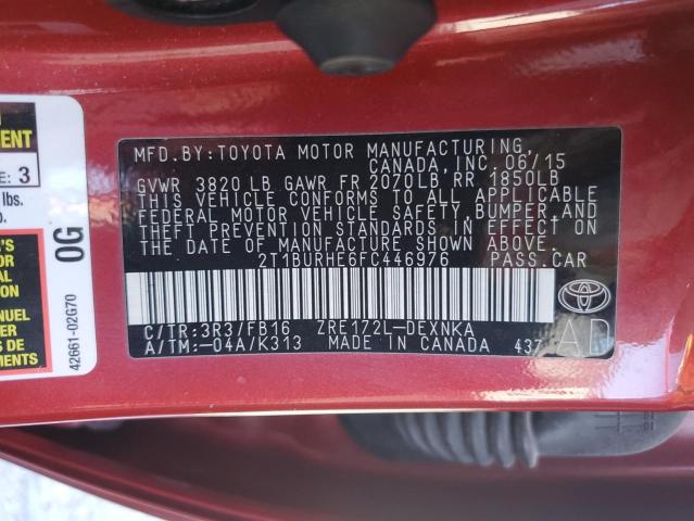 Photo 12 VIN: 2T1BURHE6FC446976 - TOYOTA COROLLA 