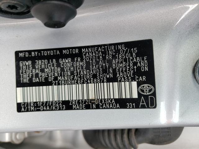 Photo 9 VIN: 2T1BURHE6FC468878 - TOYOTA COROLLA L 