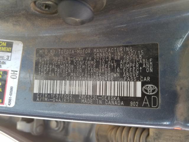 Photo 9 VIN: 2T1BURHE6GC532466 - TOYOTA COROLLA L 