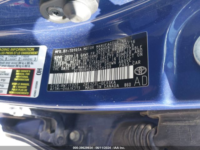 Photo 8 VIN: 2T1BURHE6GC654499 - TOYOTA COROLLA 