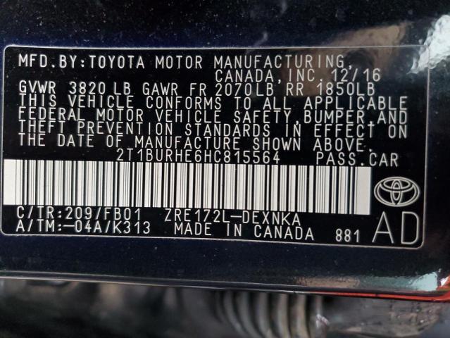 Photo 11 VIN: 2T1BURHE6HC815564 - TOYOTA COROLLA 