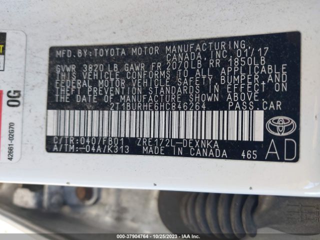 Photo 8 VIN: 2T1BURHE6HC846264 - TOYOTA COROLLA 