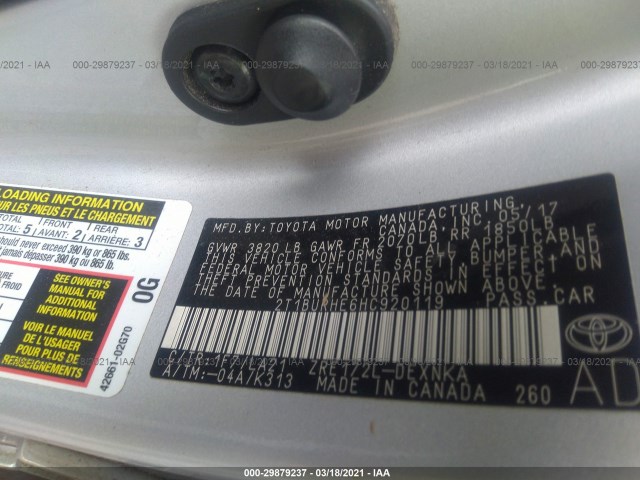 Photo 8 VIN: 2T1BURHE6HC920119 - TOYOTA COROLLA 