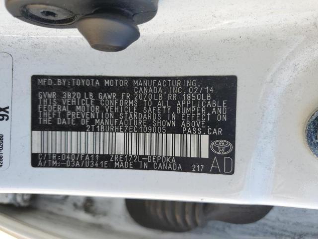 Photo 12 VIN: 2T1BURHE7EC109005 - TOYOTA COROLLA 