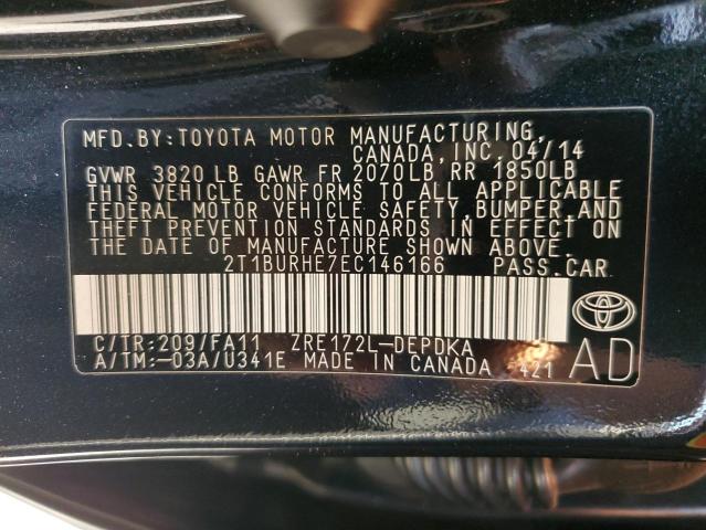 Photo 11 VIN: 2T1BURHE7EC146166 - TOYOTA COROLLA 