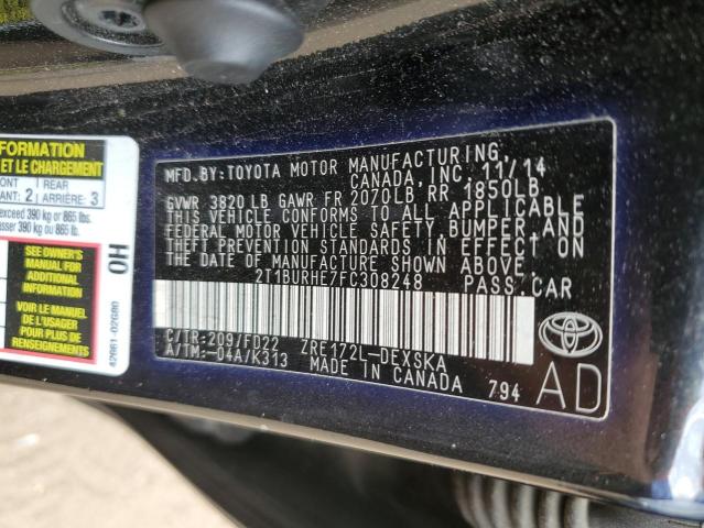 Photo 11 VIN: 2T1BURHE7FC308248 - TOYOTA COROLLA 