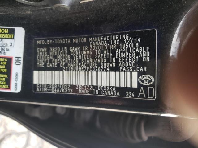 Photo 9 VIN: 2T1BURHE7FC328774 - TOYOTA COROLLA L 