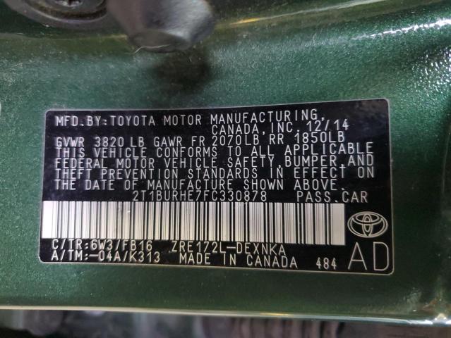 Photo 11 VIN: 2T1BURHE7FC330878 - TOYOTA COROLLA 