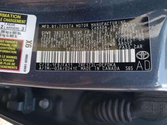 Photo 11 VIN: 2T1BURHE7FC406048 - TOYOTA COROLLA L 