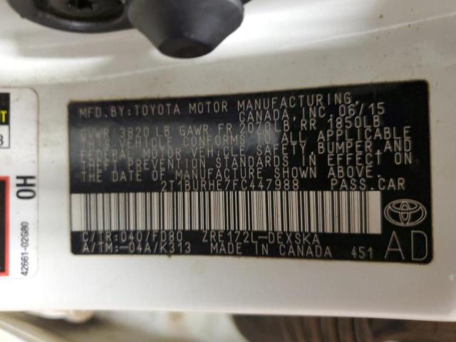 Photo 9 VIN: 2T1BURHE7FC447988 - TOYOTA COROLLA L 