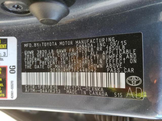 Photo 9 VIN: 2T1BURHE7FC448042 - TOYOTA COROLLA L 