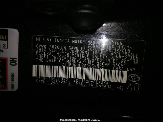 Photo 8 VIN: 2T1BURHE7GC552032 - TOYOTA COROLLA 