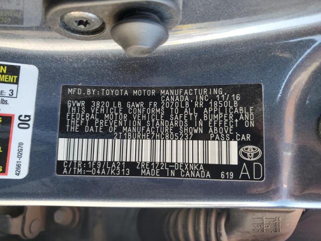 Photo 12 VIN: 2T1BURHE7HC805237 - TOYOTA COROLLA 