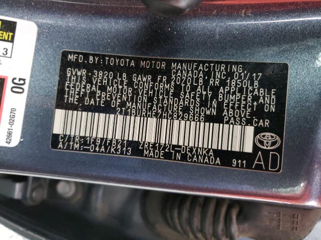 Photo 9 VIN: 2T1BURHE7HC829666 - TOYOTA COROLLA L 