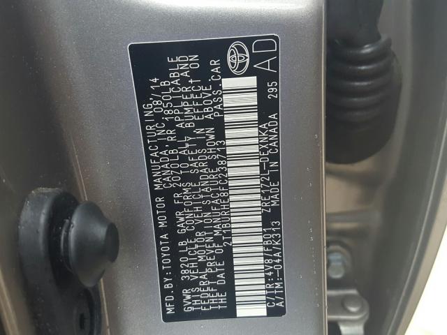 Photo 9 VIN: 2T1BURHE8FC238713 - TOYOTA COROLLA L 