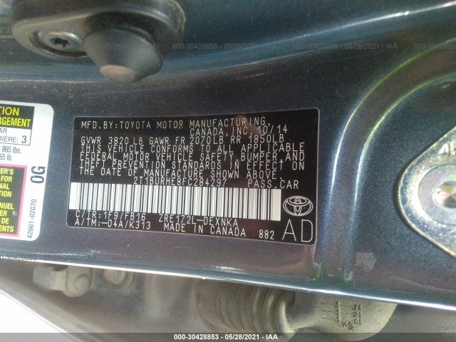 Photo 8 VIN: 2T1BURHE8FC284297 - TOYOTA COROLLA 