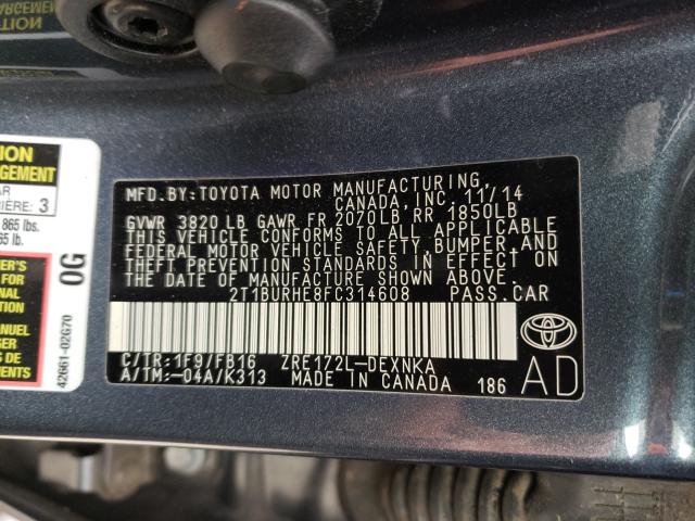 Photo 9 VIN: 2T1BURHE8FC314608 - TOYOTA COROLLA L 