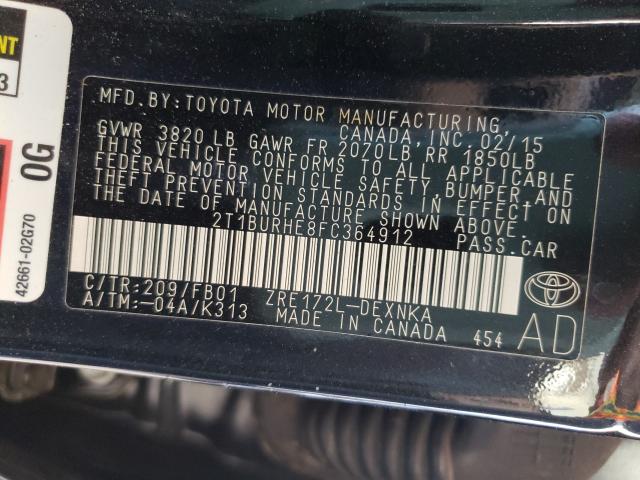 Photo 9 VIN: 2T1BURHE8FC364912 - TOYOTA COROLLA L 