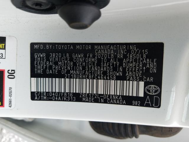 Photo 9 VIN: 2T1BURHE8FC464458 - TOYOTA COROLLA L 