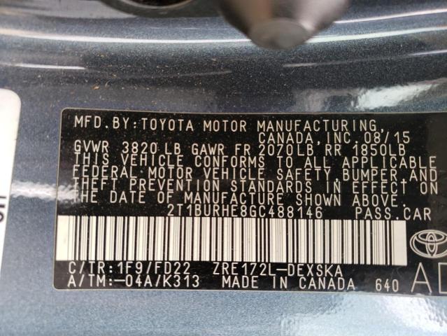 Photo 11 VIN: 2T1BURHE8GC488146 - TOYOTA COROLLA 