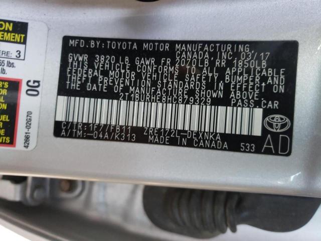 Photo 9 VIN: 2T1BURHE8HC879329 - TOYOTA COROLLA L 