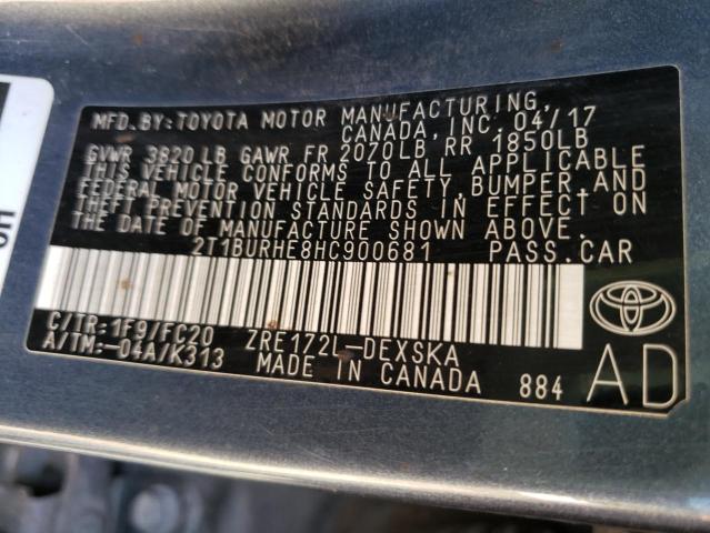 Photo 9 VIN: 2T1BURHE8HC900681 - TOYOTA COROLLA L 