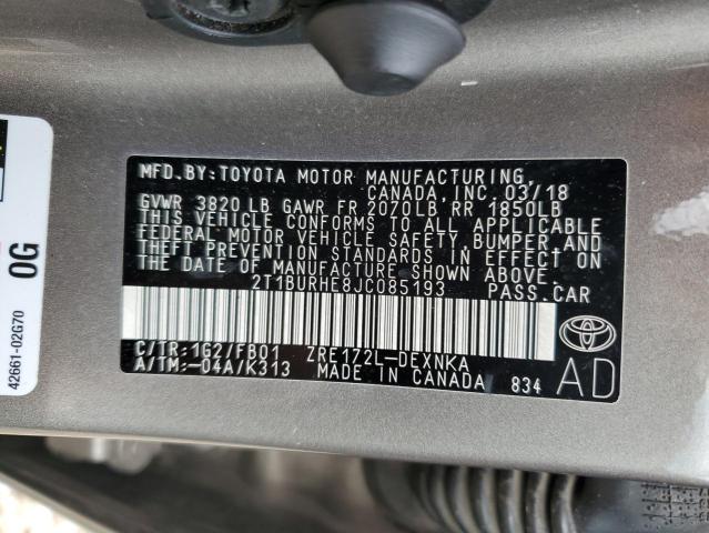 Photo 11 VIN: 2T1BURHE8JC085193 - TOYOTA COROLLA 