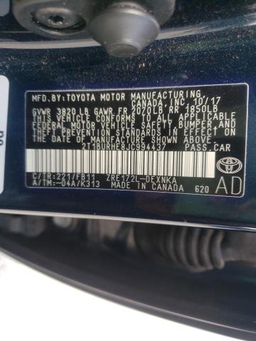 Photo 9 VIN: 2T1BURHE8JC994437 - TOYOTA COROLLA L 