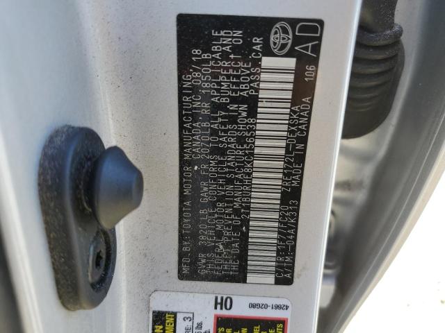 Photo 11 VIN: 2T1BURHE8KC156538 - TOYOTA COROLLA L 