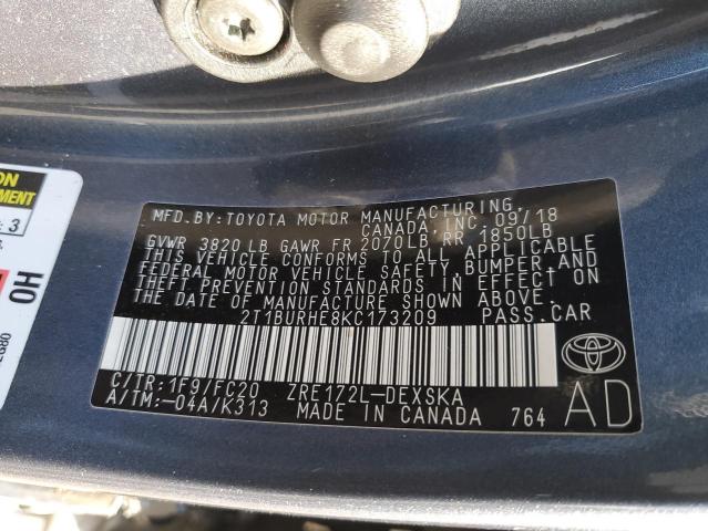 Photo 11 VIN: 2T1BURHE8KC173209 - TOYOTA COROLLA 