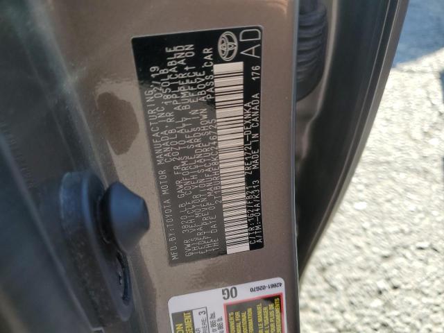 Photo 11 VIN: 2T1BURHE8KC246725 - TOYOTA COROLLA L 