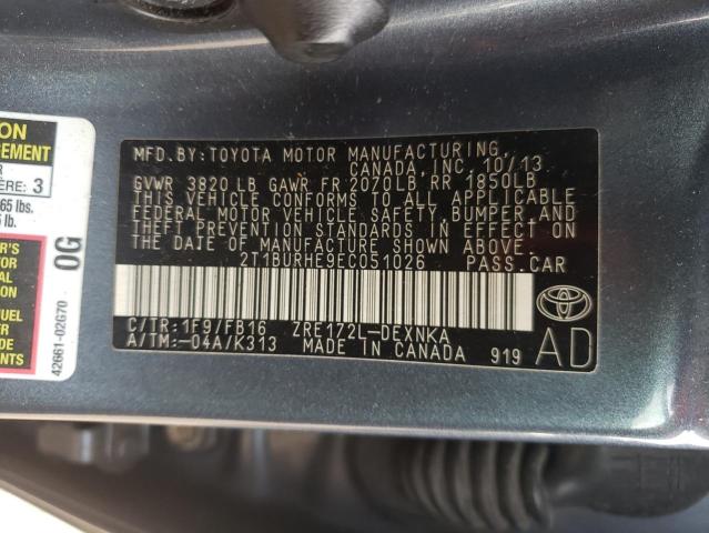 Photo 11 VIN: 2T1BURHE9EC051026 - TOYOTA COROLLA L 