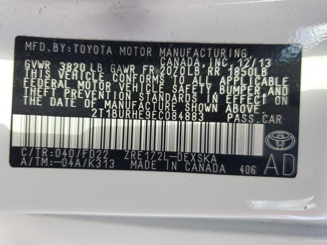 Photo 12 VIN: 2T1BURHE9EC084883 - TOYOTA COROLLA L 