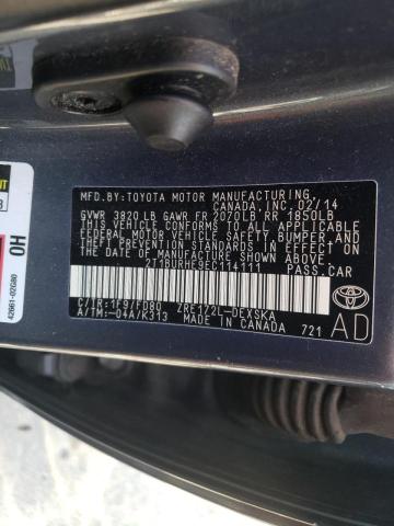 Photo 9 VIN: 2T1BURHE9EC114111 - TOYOTA COROLLA L 