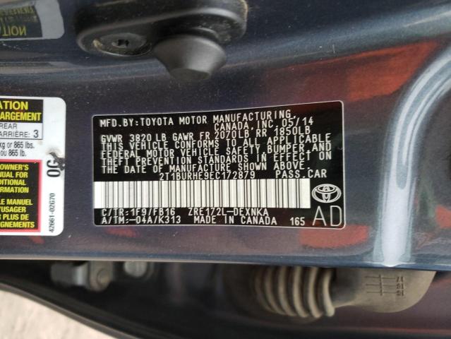 Photo 9 VIN: 2T1BURHE9EC172879 - TOYOTA COROLLA L 