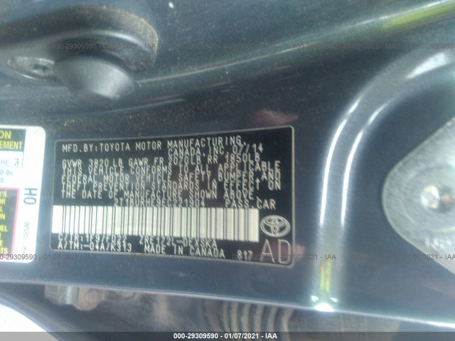 Photo 8 VIN: 2T1BURHE9EC221904 - TOYOTA COROLLA 