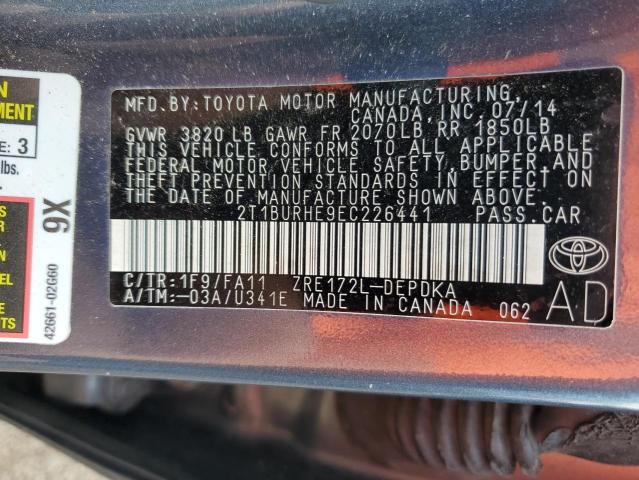 Photo 11 VIN: 2T1BURHE9EC226441 - TOYOTA COROLLA 