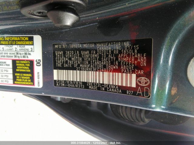 Photo 8 VIN: 2T1BURHE9FC340277 - TOYOTA COROLLA 