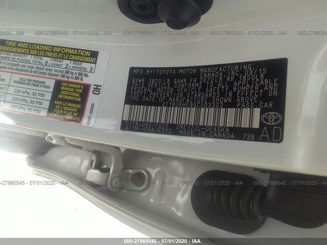 Photo 8 VIN: 2T1BURHE9GC503303 - TOYOTA COROLLA 