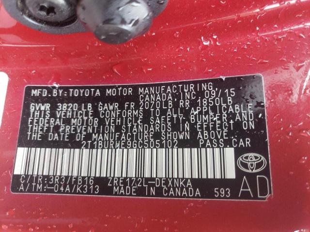 Photo 11 VIN: 2T1BURHE9GC505102 - TOYOTA COROLLA L 