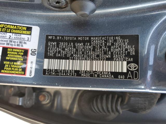 Photo 11 VIN: 2T1BURHE9GC525222 - TOYOTA COROLLA L 